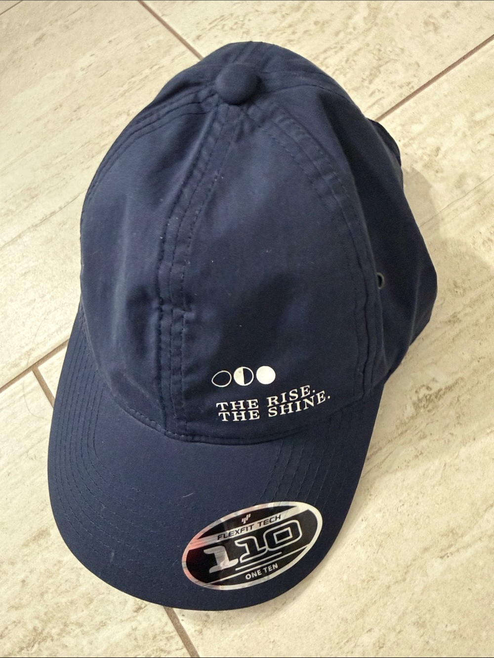Vuori Navy Blue Baseball Cap with "The Rise. The Shine.unisex